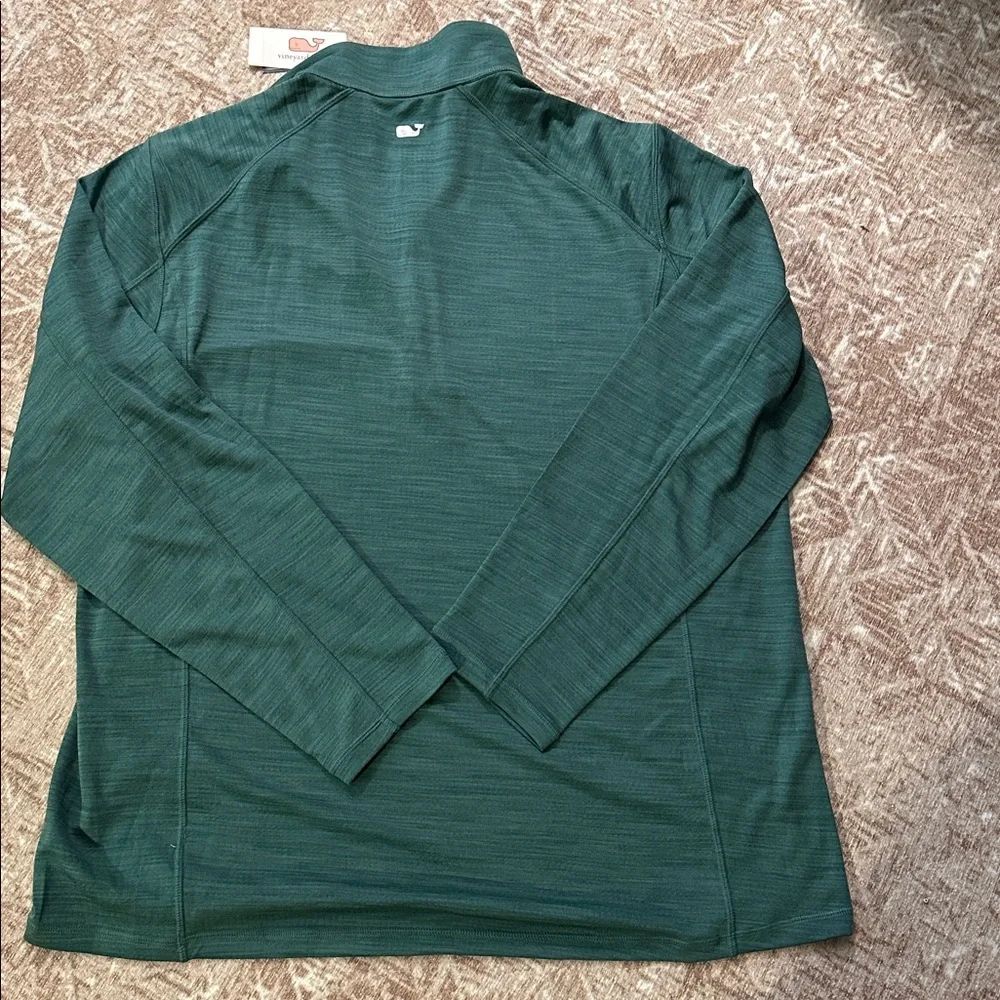 Men’s Vineyard Vines quarter zip Forest Green Pullover size XL NWT - Picture 8 of 10
